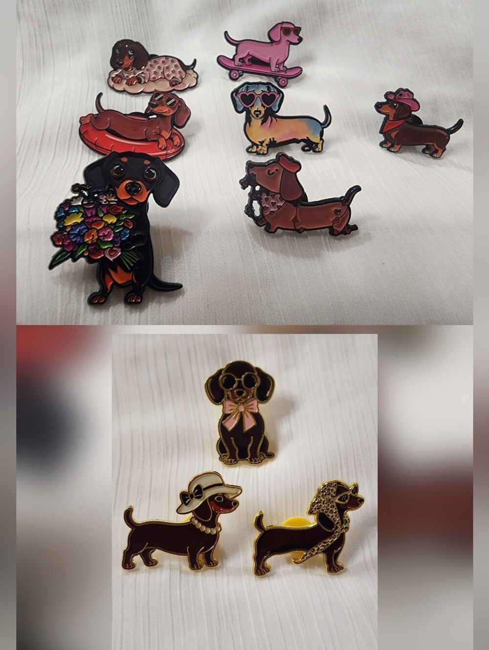 ✨ Dachshund Enamel Pin Collection            (Set of 10)